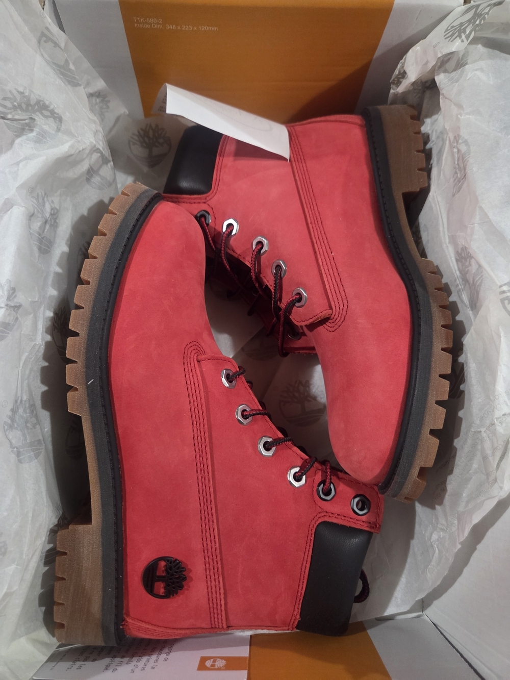 Red Timberland Boots Youth size 4 New in Box